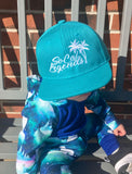 Solid Turquoise Logo Snapback - Customize your Logo Color