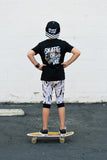 Kids snapback hat with SKATE OR DIE embroidered