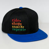 RIDE. SHOP. SNACK. REPEAT. Snapback **REPS ONLY**
