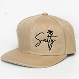 Beach themed adjustable snapback hat for kids - Tan Sand