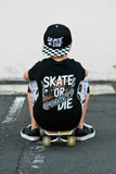 Kids snapback hat with SKATE OR DIE embroidered