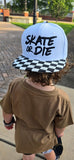 Kids snapback hat with SKATE OR DIE embroidered