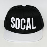 Kids snapback hat with SOCAL 3D stitched embroidery in multiple colors
