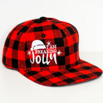 RTS YOUTH Red Plaid I AM FREAKING JOLLY Snapback