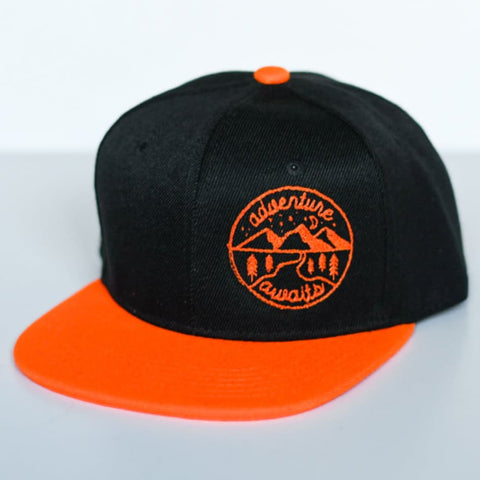 RTS YOUTH Black/Orange ADVENTURE AWAITS Snapback