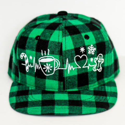 RTS YOUTH Green Plaid CHRISTMAS PULSE Snapback