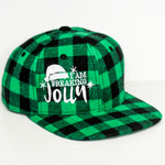 RTS YOUTH Green Plaid I AM FREAKING JOLLY Snapback