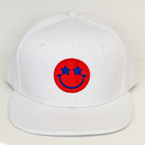 RTS YOUTH White Patriotic Smiley Snapback