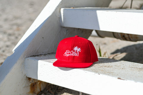 Solid Red Logo Snapback - Customize your Logo Color