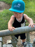 Solid Turquoise Logo Snapback - Customize your Logo Color