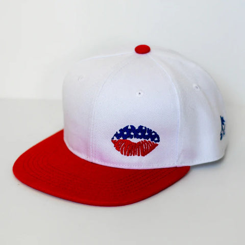 RTS YOUTH White/Red PATRIOTIC KISS Snapback