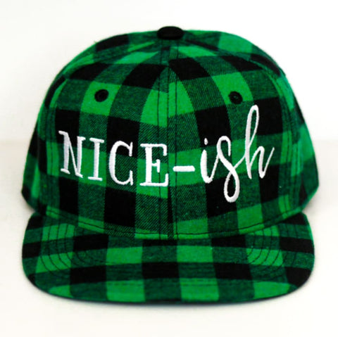 RTS YOUTH Green Plaid NICE-ISH Snapback