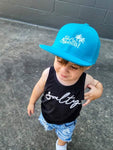 Solid Turquoise Logo Snapback - Customize your Logo Color