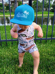 Solid Turquoise Logo Snapback - Customize your Logo Color