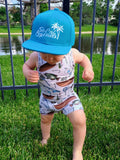 Solid Turquoise Logo Snapback - Customize your Logo Color