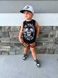 White/Black Logo Snapback