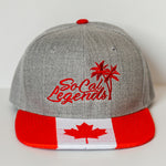 RTS ADULT Grey/Canada with Red Logo Snapback