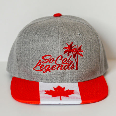 RTS ADULT Grey/Canada with Red Logo Snapback