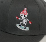 Snowboarding Skeleton Snapback