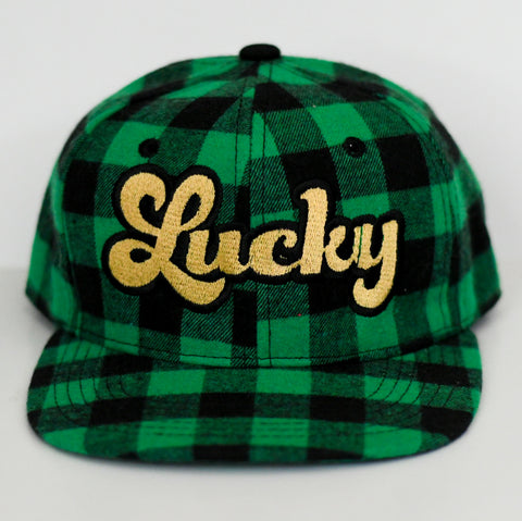 RTS YOUTH Green Plaid LUCKY Snapback **TINY ERROR**