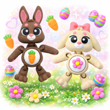 CHOCOLATE or VANILLA BUNNY Mini Legend (CLICKER)