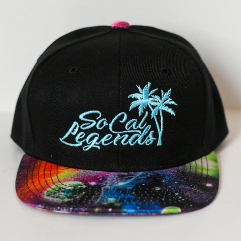 RTS YOUTH Black/Galaxy with Turquoise Logo Snapback