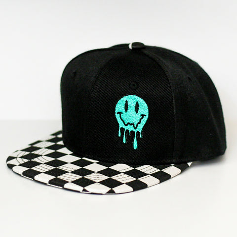 Aqua Smiley Snapback **REPS ONLY**