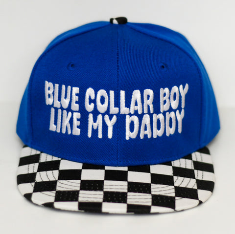 RTS YOUTH Blue/Checker BLUE COLLAR BOY LIKE MY DADDY Snapback