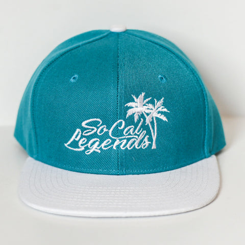 RTS ADULT Turquoise/White Logo Snapback