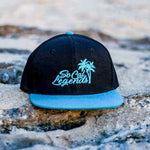 RTS ADULT Black/Turquoise with Turquoise Logo Snapback