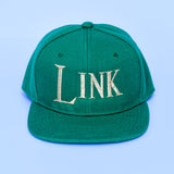 RTS YOUTH Solid Green with Gold LINK Snapback