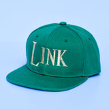 RTS YOUTH Solid Green with Gold LINK Snapback