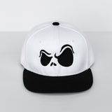 White/Black with Black Jack Eyes Snapback