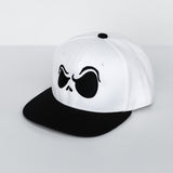 White/Black with Black Jack Eyes Snapback