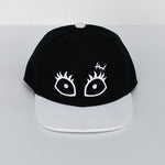 RTS Black/White with White Sally Eyes Snapback