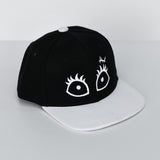 RTS Black/White with White Sally Eyes Snapback