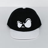 Black/White with White Jack Eyes Snapback