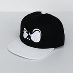 Black/White with White Jack Eyes Snapback