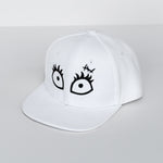 RTS White with Black Sally Eyes Snapback