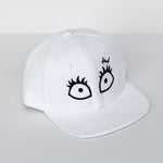 RTS White with Black Sally Eyes Snapback