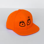 RTS Solid Orange with Black Sally Eyes Snapback