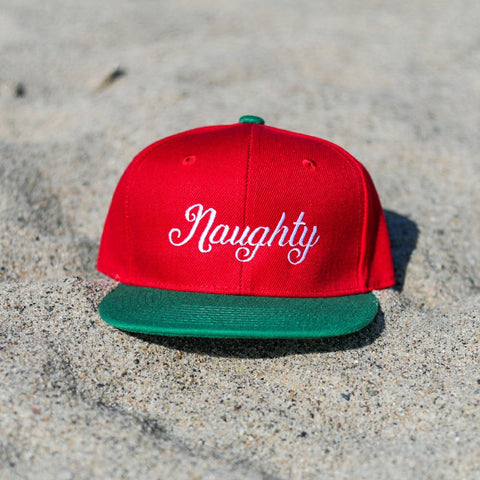 RTS Red/Green NAUGHTY Snapback