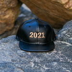 RTS Gold on Black Faux Leather 2021 Snapback