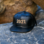 RTS Gold on Black Faux Leather 2021 Snapback