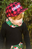 RTS YOUTH Red Plaid with White CHAOS Snapback