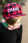 RTS YOUTH Red Plaid with White CHAOS Snapback