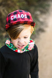 RTS YOUTH Red Plaid with White CHAOS Snapback