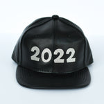 RTS Black Faux Leather with Silver 2022 Snapback