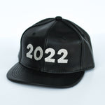 RTS Black Faux Leather with Silver 2022 Snapback