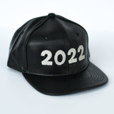 RTS Black Faux Leather with Silver 2022 Snapback